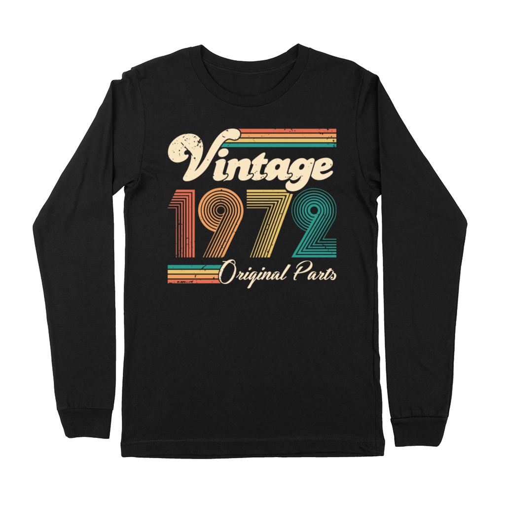 Vintage 1972 50th Birthday Fiftieth Gift Premium Long Sleeve