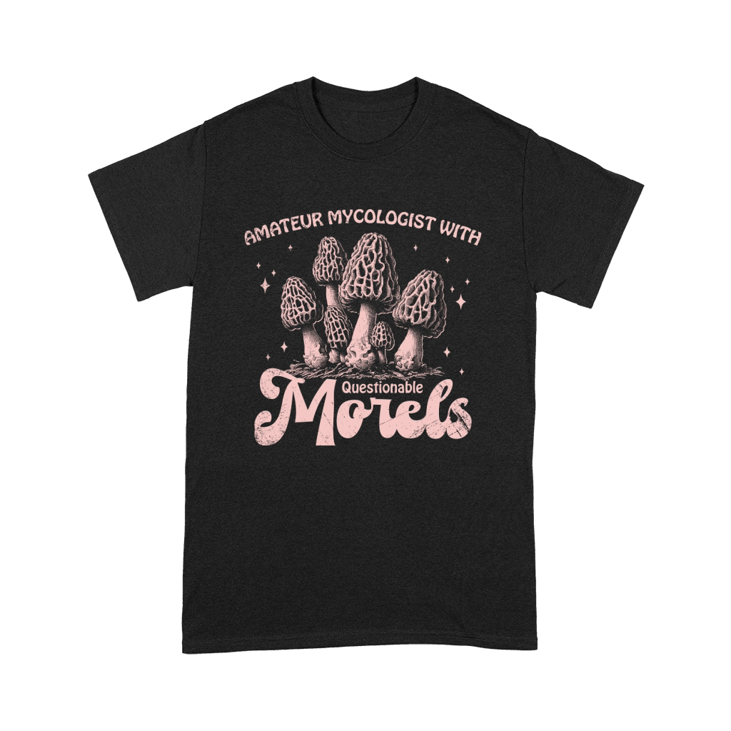 Amateur Mycologist with Morels D Pink GR Premium T-shirt