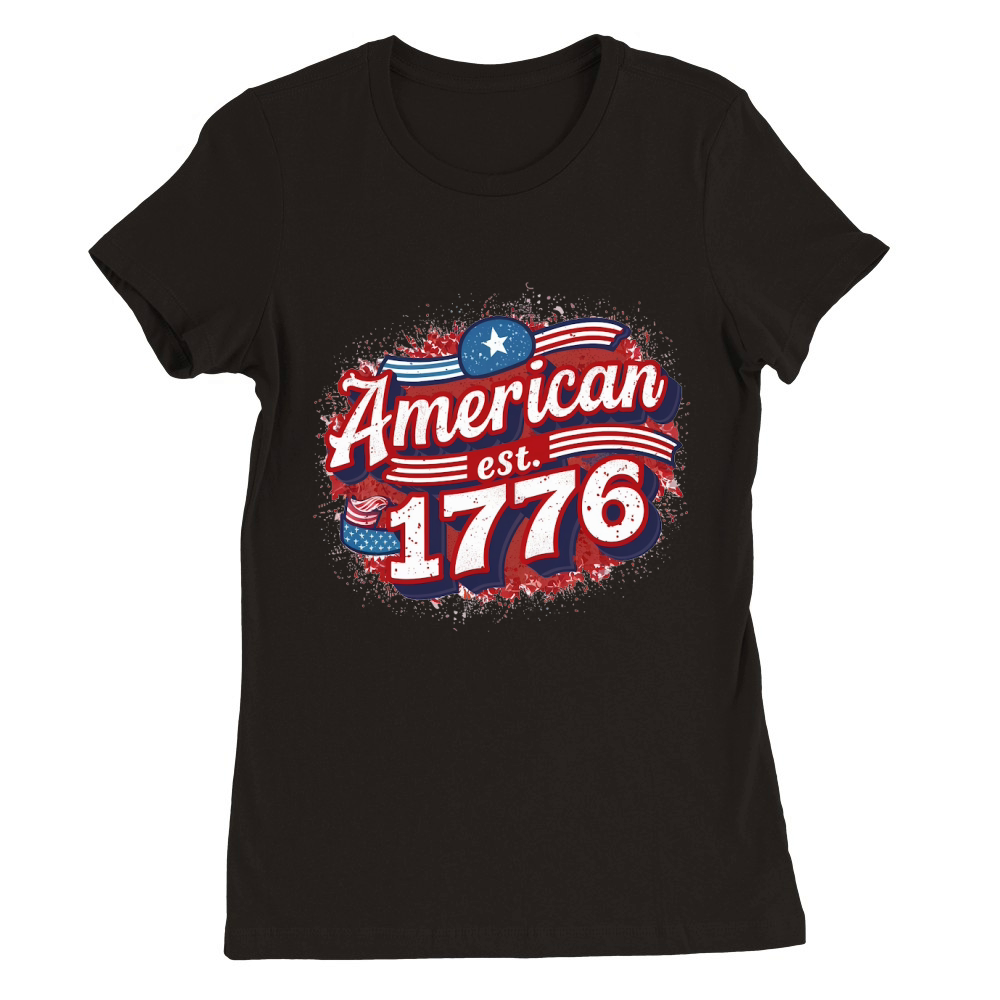 American Est. 1776 Premium Womens Crewneck T-shirt