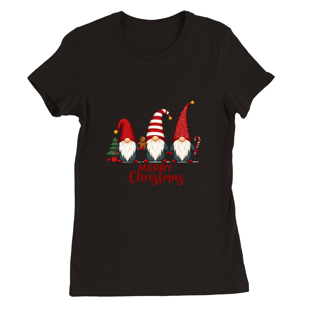 Merry Christmas Gnomes 15 Premium Womens Crewneck T-shirt