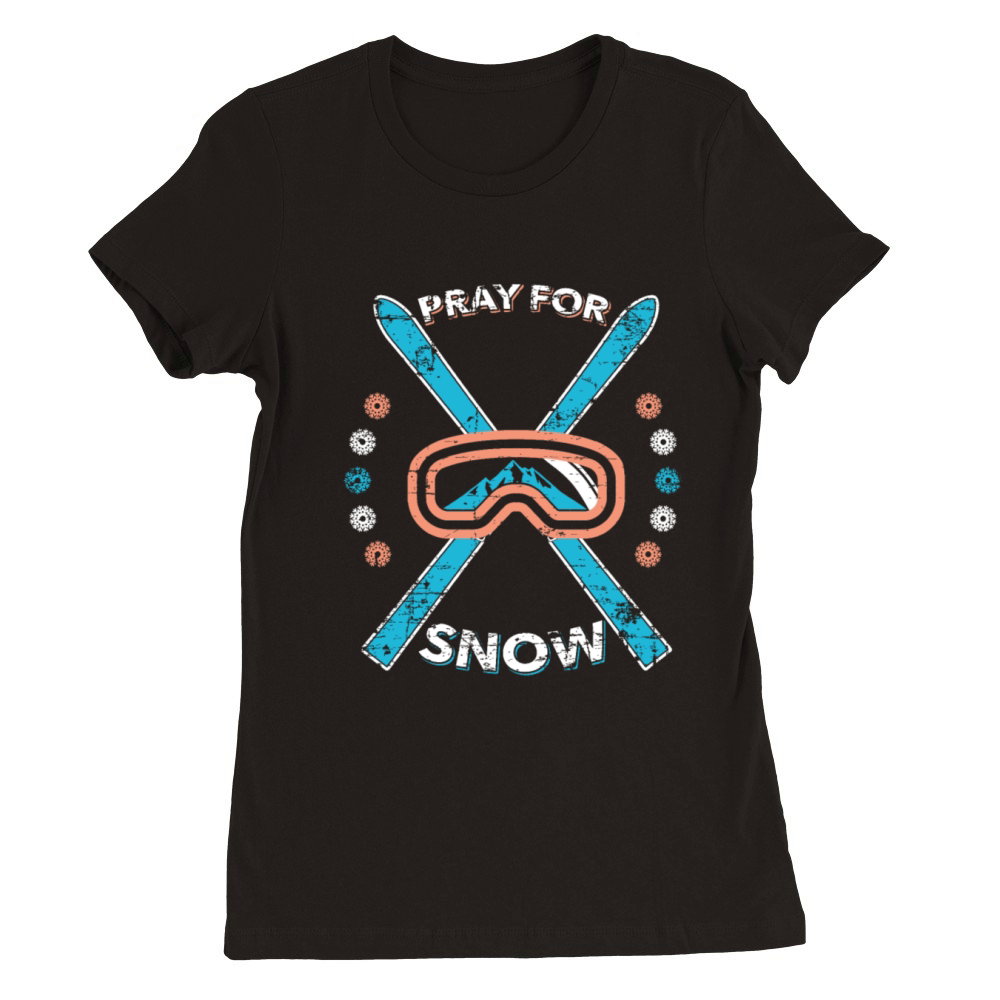 Skiing Skiing Skiing Skiing Skiing Skiing Skiing Premium Womens Crewneck T-shirt