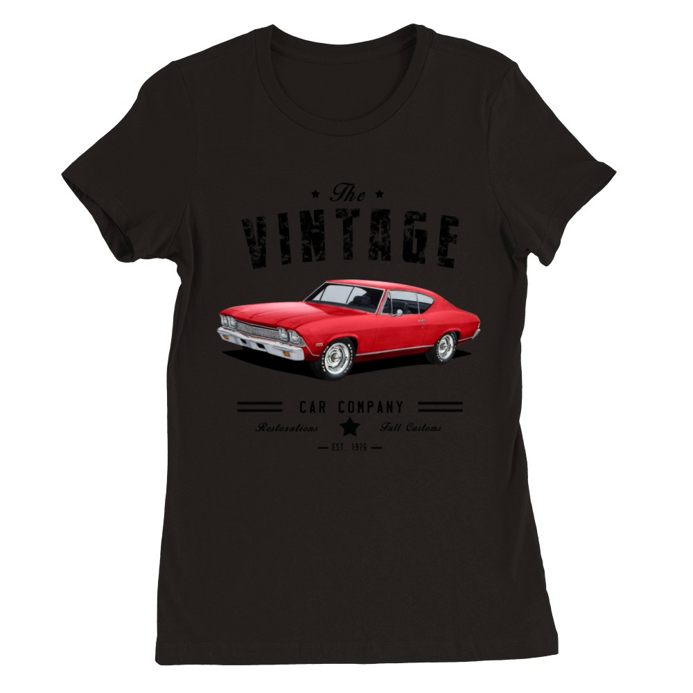 vintage car co chevelle Premium Womens Crewneck T-shirt
