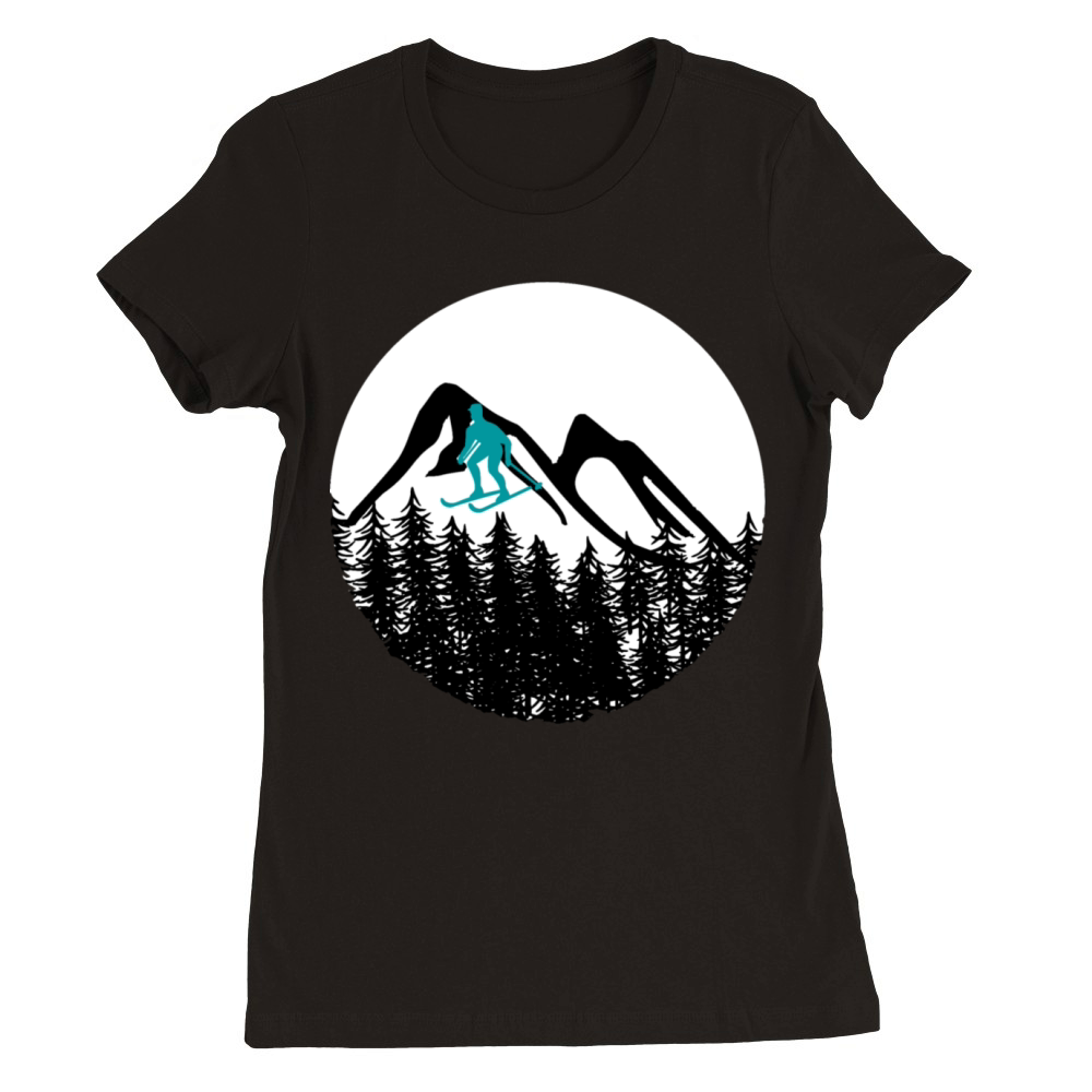 Vintage Retro Winter Park Colorado Snowboard Premium Womens Crewneck T-shirt