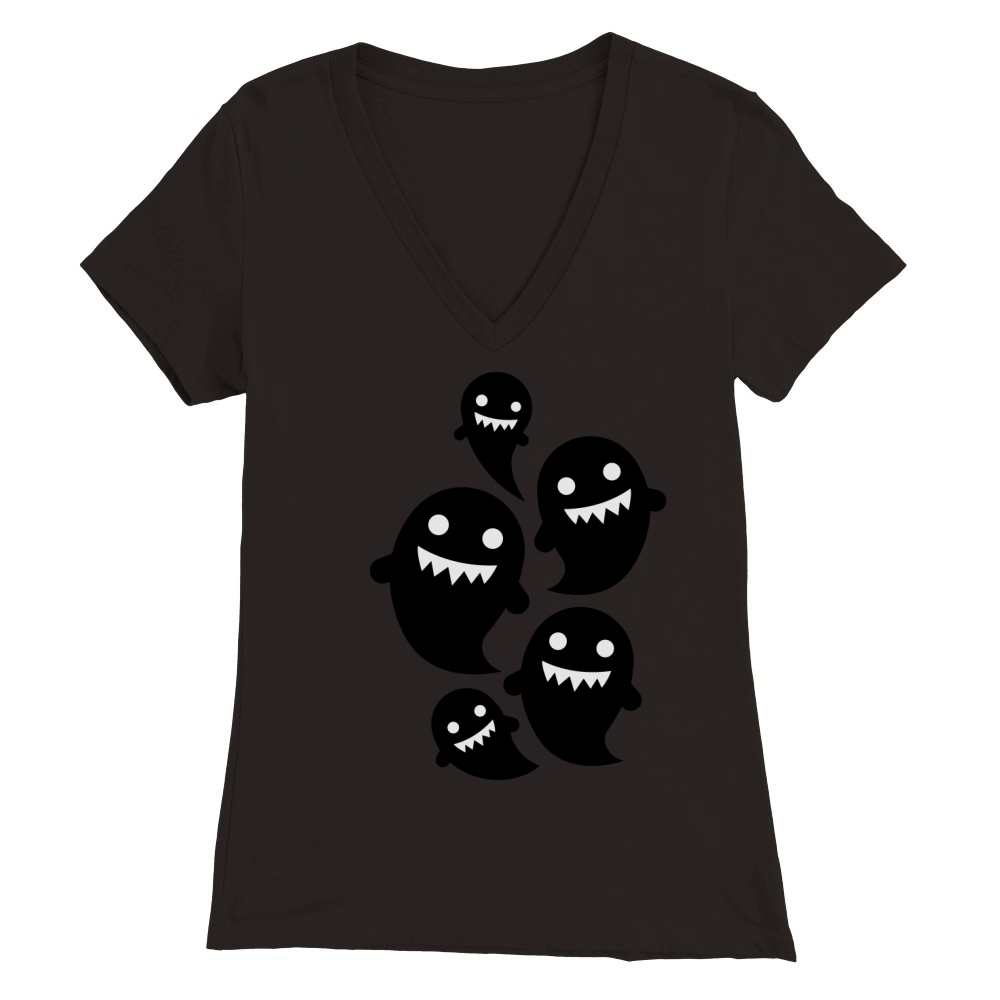 ghosts Premium Womens V-Neck T-shirt