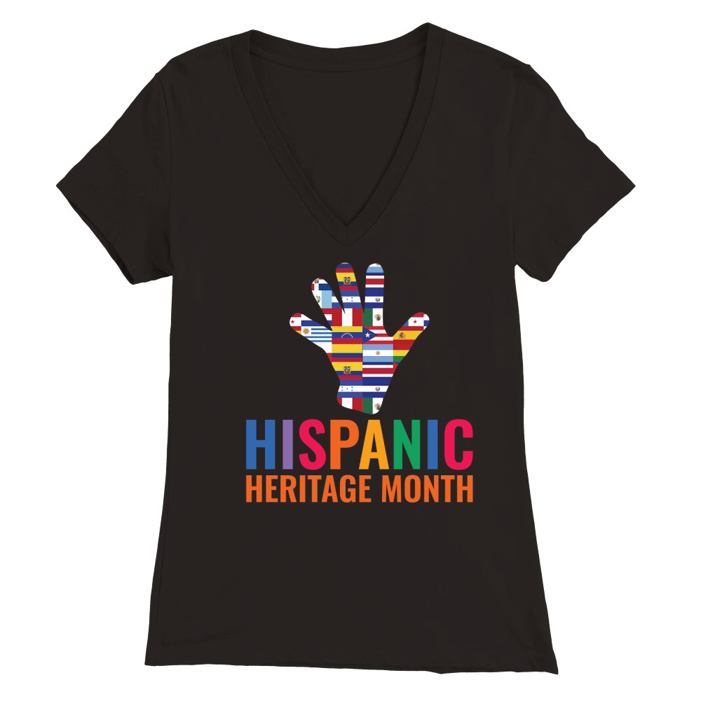 Hispanic Heritage Month Premium Womens V-Neck T-shirt