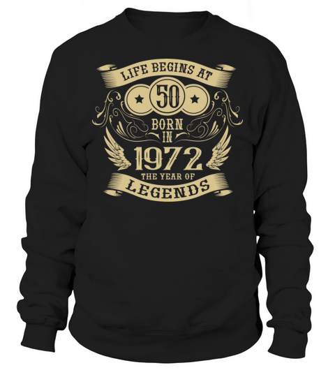 50th Birthday Gifts Vintage 1972 Birthday Sweatshirt Unisex