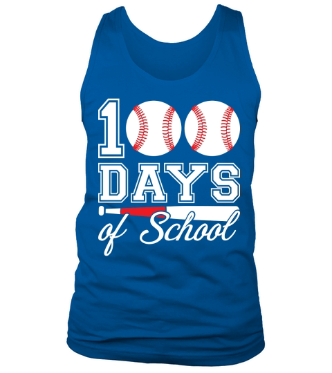 100 days of school for 100th day baseball student or teacher Tank Top Unisex