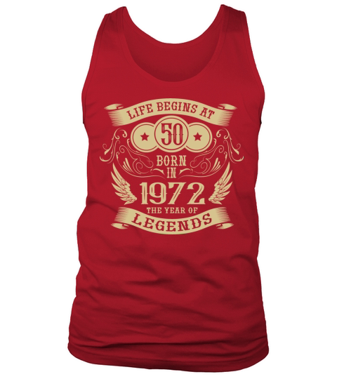 50th Birthday Gifts Vintage 1972 Birthday Tank Top Unisex