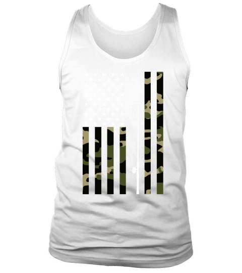 Camo US Flag Fisherman Vintage Fishing Patriotic Angler Tank Top Unisex
