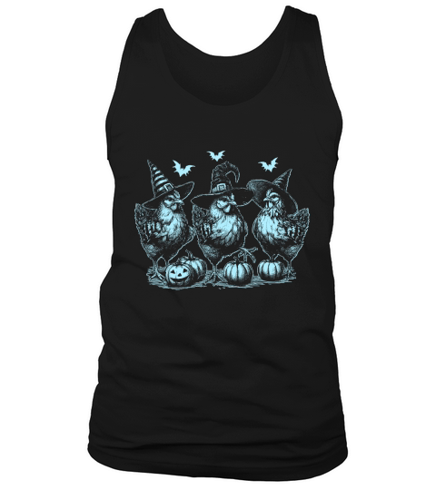 Chicken Witches Funny Halloween D Sky Tank Top Unisex