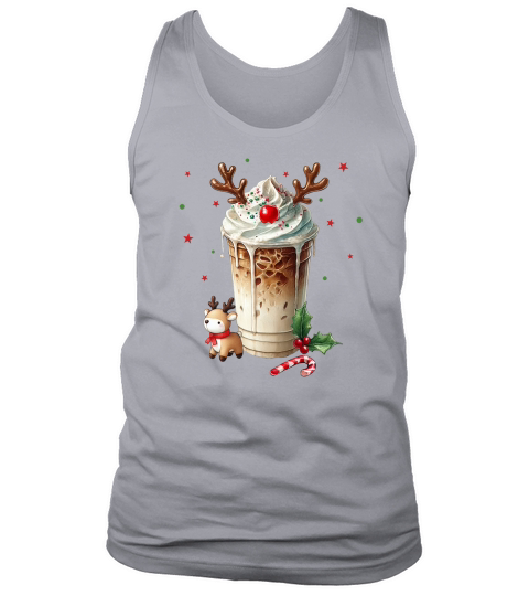 Christmas Reindeer Coffee Tank Top Unisex