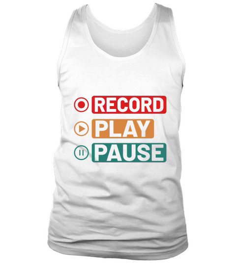 Music Record Play Pause Tank Top Unisex