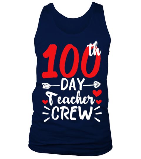 Student 100th Day Teacher Crew Happy 100 Days Tank Top Unisex