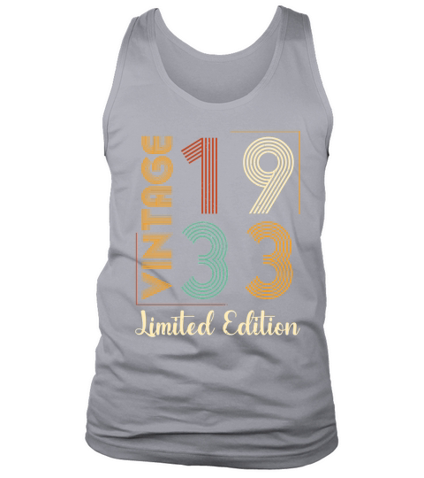 Vintage 1933 Limited Edition Birthday T Shirt Design (1) Tank Top Unisex