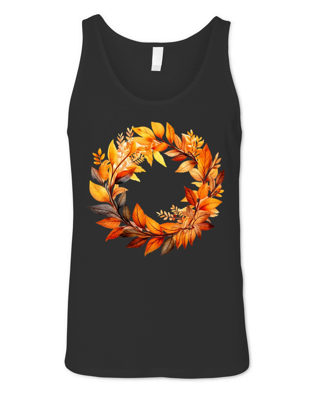 Autumn Fall Floral Frame 03 Unisex Jersey Tank