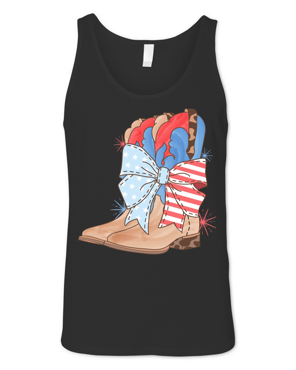 Coquette 4th of July Boot PNG sublimation300 Unisex Jersey Tank