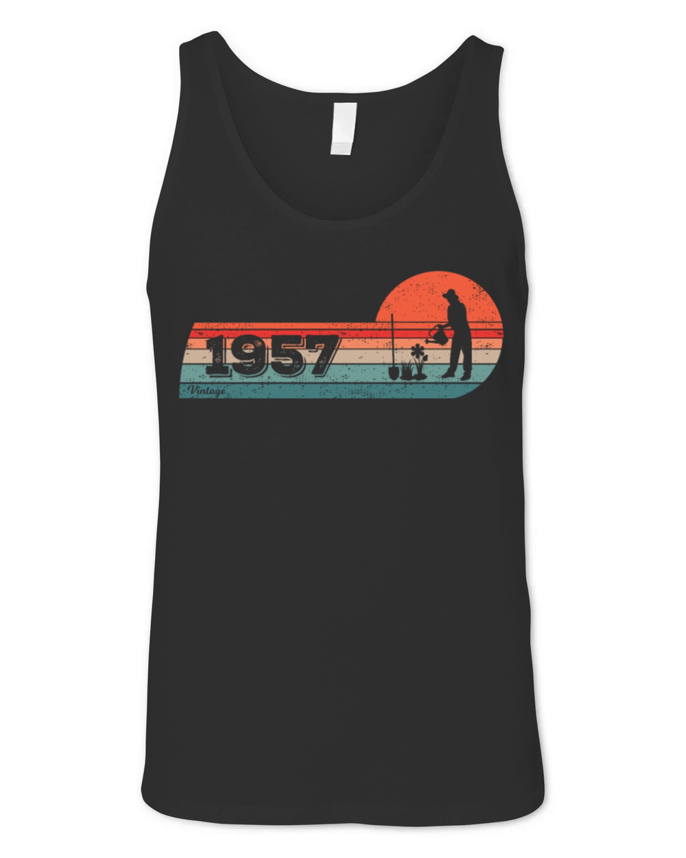 Gardener Vintage born 1957 Birthday Garden plants Unisex Jersey Tank
