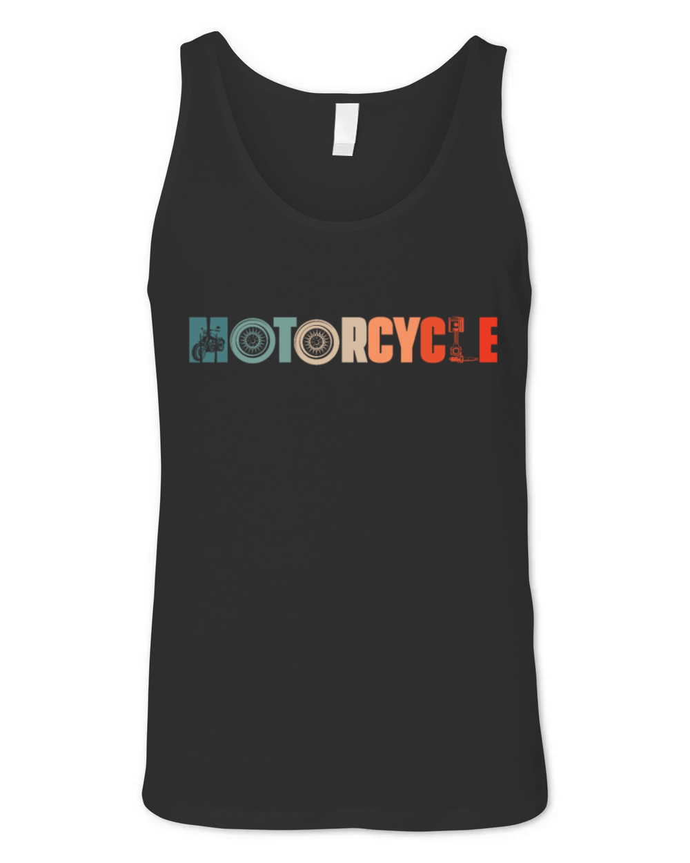Retro Motorcycle Vintage Motorbike Biker Rider Unisex Jersey Tank