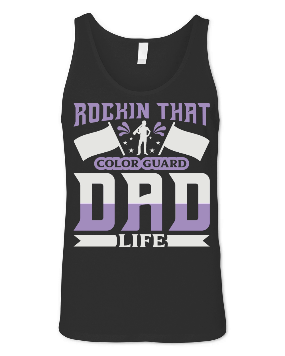 Rockin That Color Guard Dad Life 07 Unisex Jersey Tank