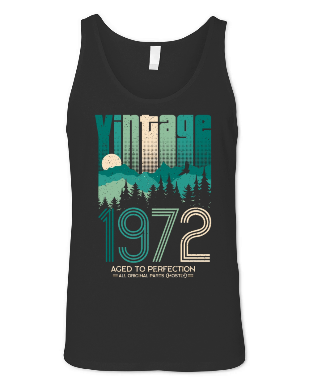 Vintage 1972 - 50 years old - 50th birthday gift Unisex Jersey Tank