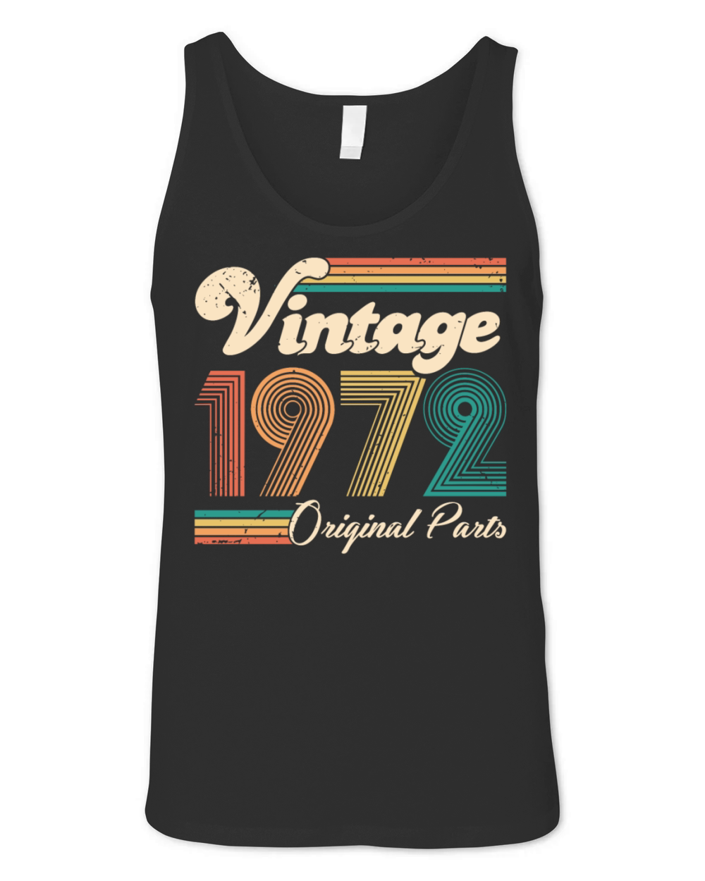 Vintage 1972 50th Birthday Fiftieth Gift Unisex Jersey Tank