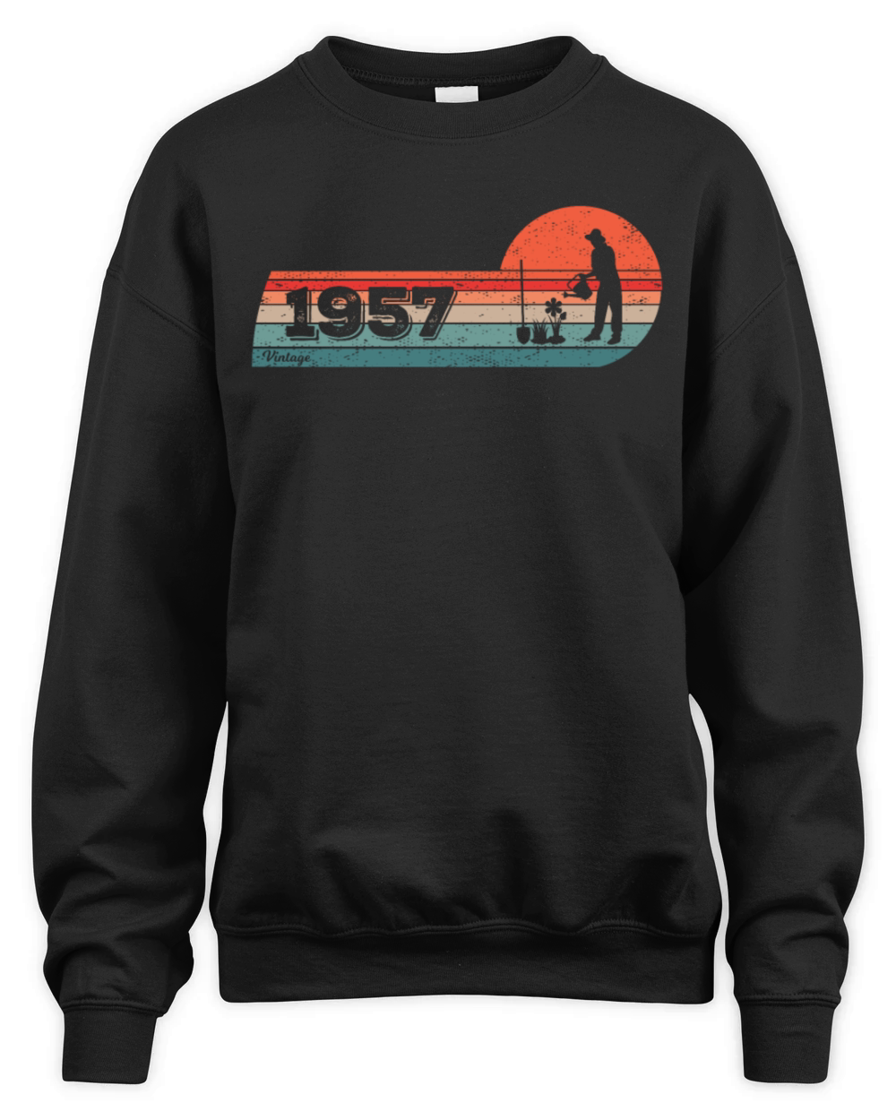 Gardener Vintage born 1957 Birthday Garden plants Unisex Premium Crewneck Sweatshirt
