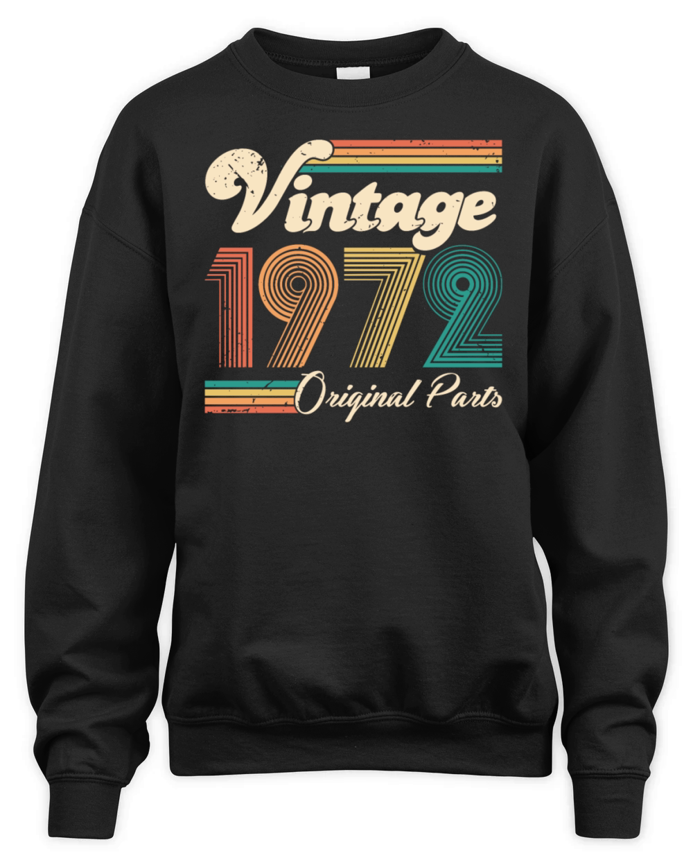 Vintage 1972 50th Birthday Fiftieth Gift Unisex Premium Crewneck Sweatshirt