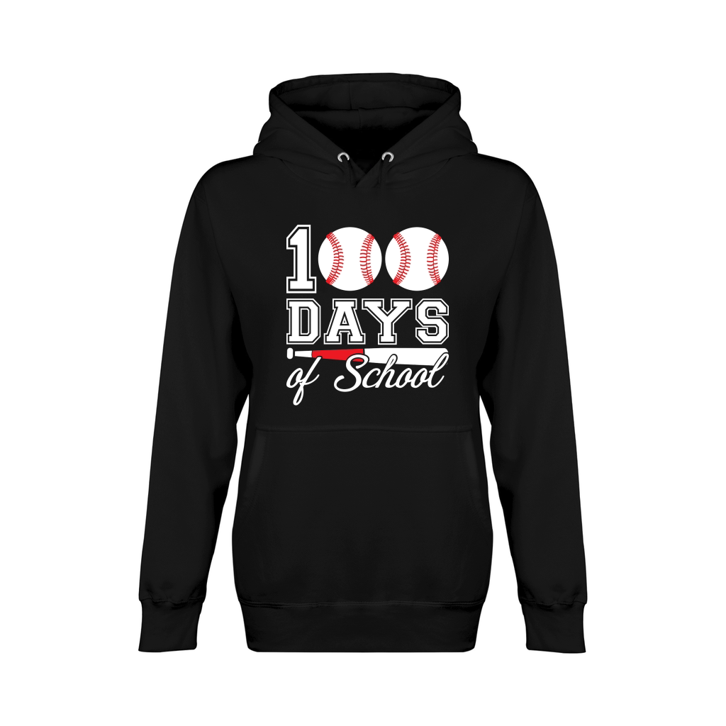 100 days of school for 100th day baseball student or teacher Unisex Premium Pullover Hoodie
