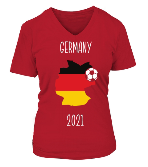 football countries flag Germany 2021 V-neck T-Shirt Woman