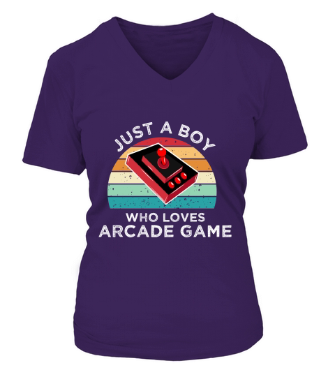 Just a boy who loves arcade game 02 V-neck T-Shirt Woman