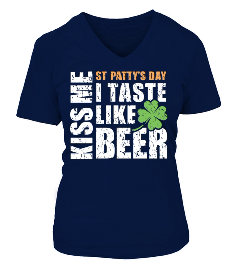 KISS ME I TASTE LIKE BEER V-neck T-Shirt Woman