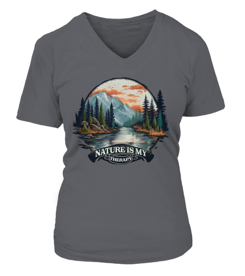 Nature Is My Therapy V-neck T-Shirt Woman