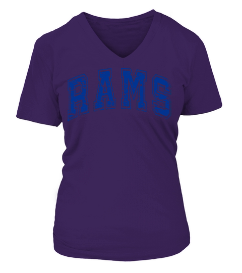 Rams.distressed 2 V-neck T-Shirt Woman