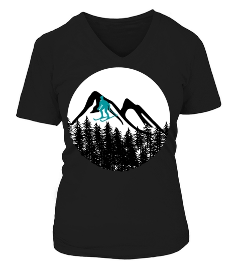 Vintage Retro Winter Park Colorado Snowboard V-neck T-Shirt Woman