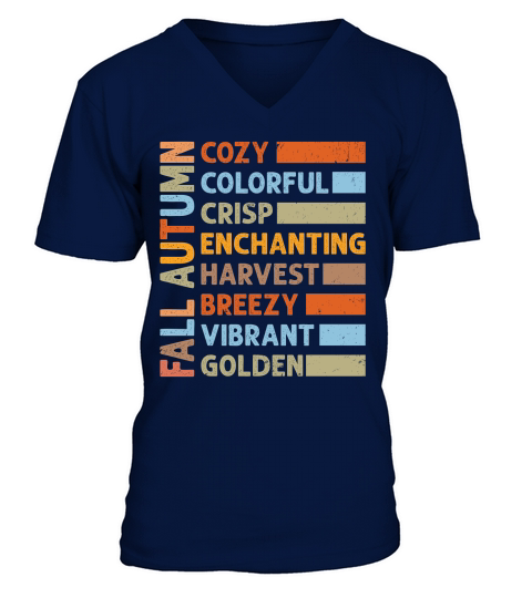fall autumn cozy colorful crisp enchanting harvest V-Neck T-shirt