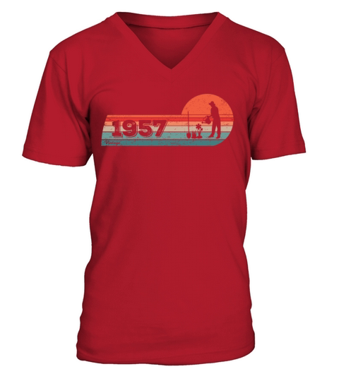 Gardener Vintage born 1957 Birthday Garden plants V-Neck T-shirt