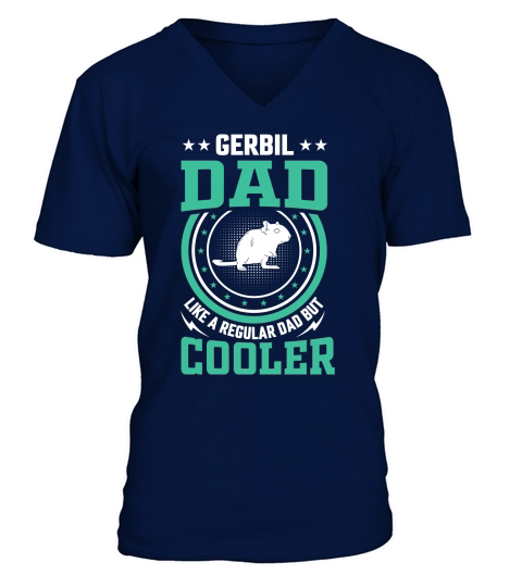 Gerbil dad like a regular dad but cooler (8) V-Neck T-shirt