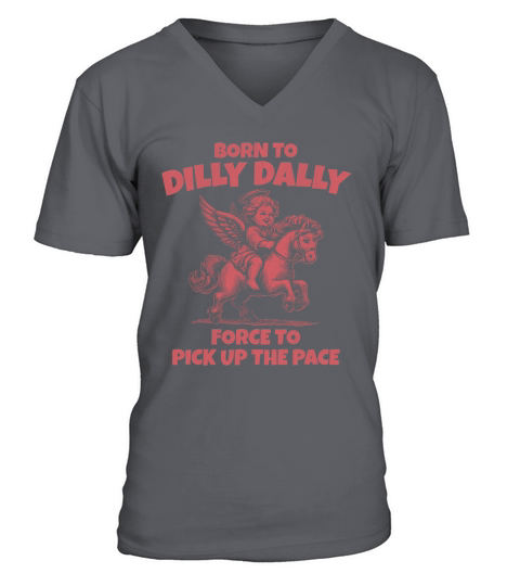 Little Angel Riding A Pony D Red GR V-Neck T-shirt