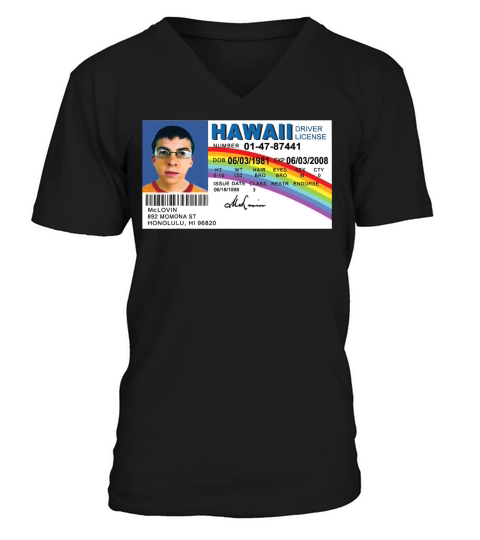 McLovin Drivers T Shirt V-Neck T-shirt