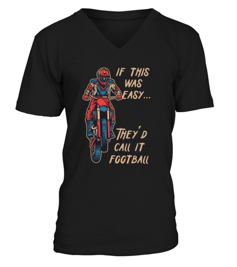 Motorcycle Motocross Bike Motobiker Motorsport V-Neck T-shirt