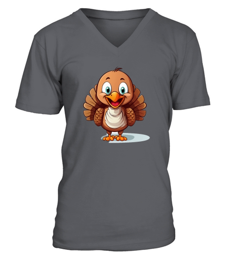 Thanksgiving Funny Turkey 13 V-Neck T-shirt
