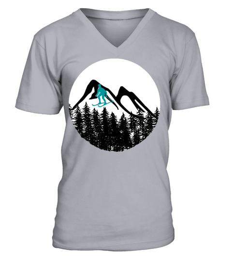 Vintage Retro Winter Park Colorado Snowboard V-Neck T-shirt