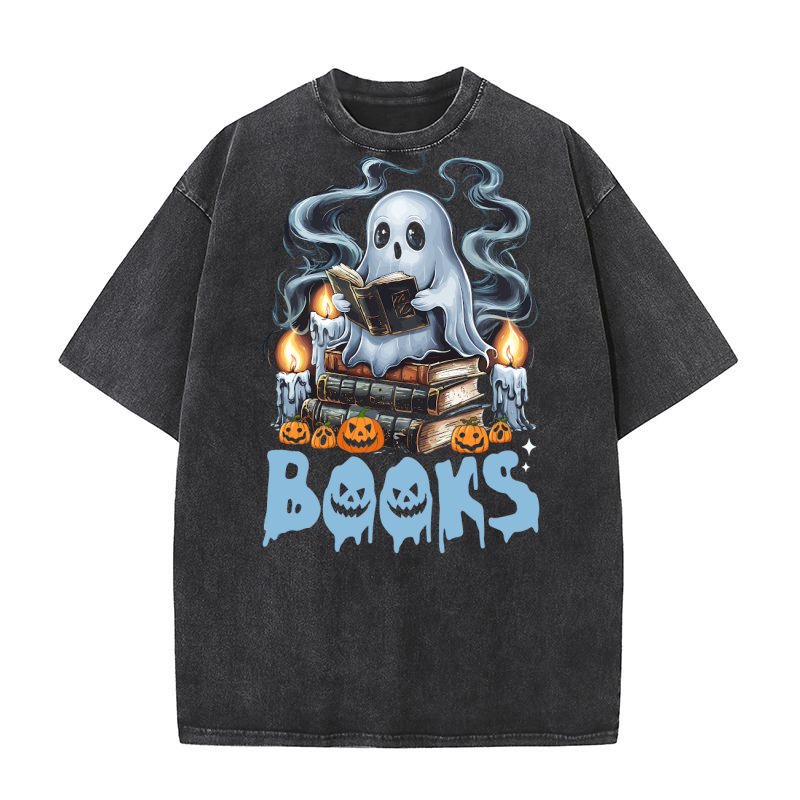 258. books happy halloween Washed T-Shirt