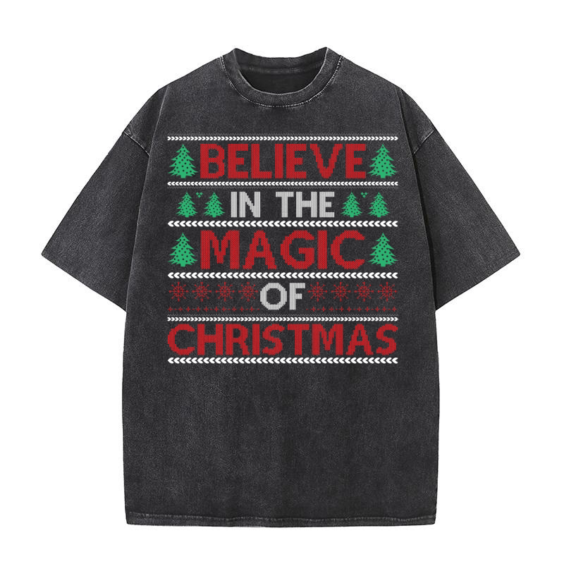 Believe in the Magic of Christmas Washed T-Shirt