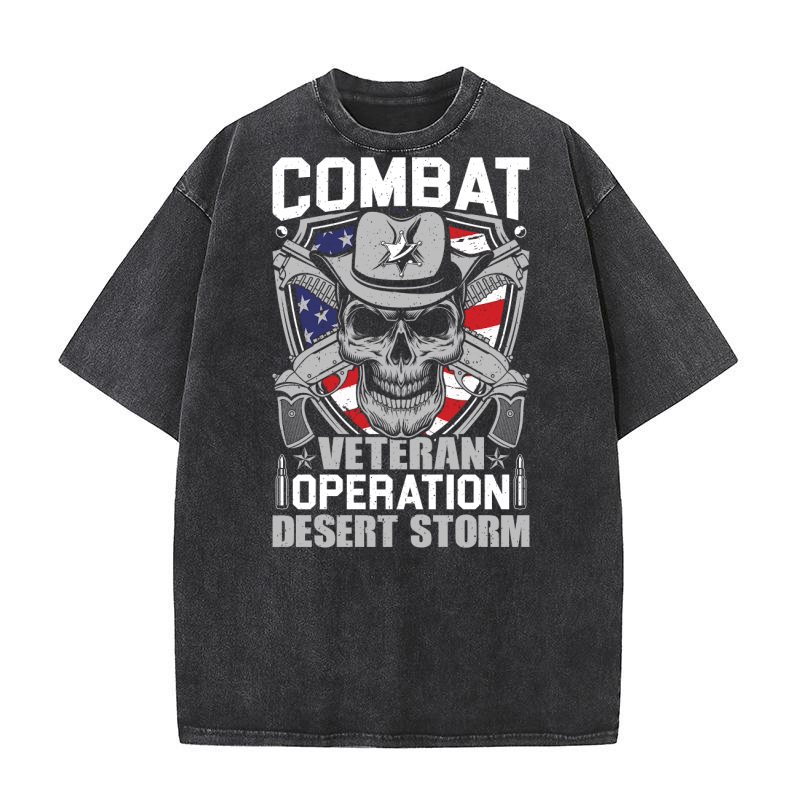 Combat Veteran Operation Desert Storm Washed T-Shirt