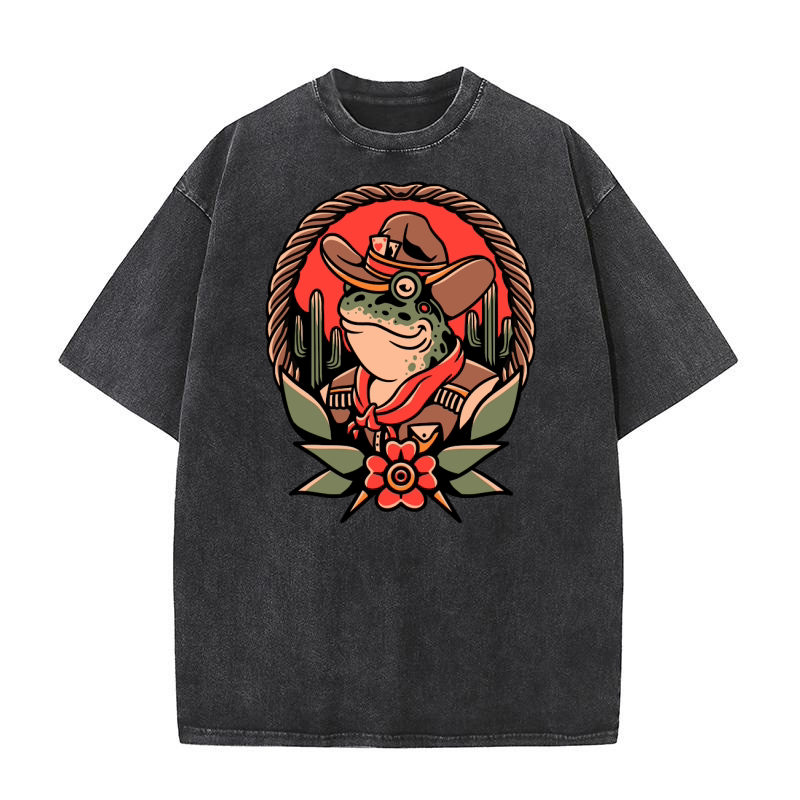 cowboy frog Washed T-Shirt