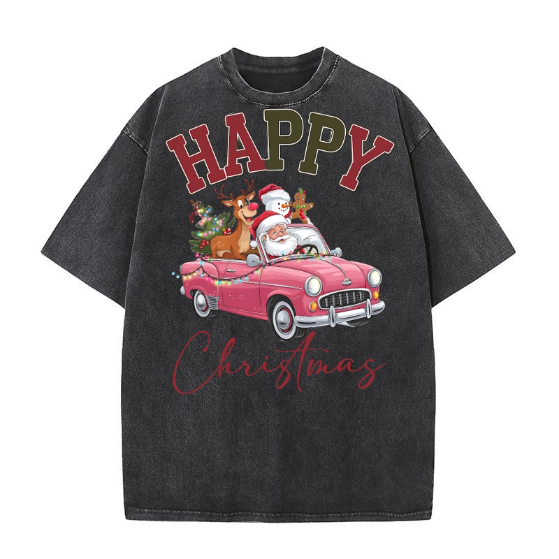 Happy Christmas 9 03 Washed T-Shirt