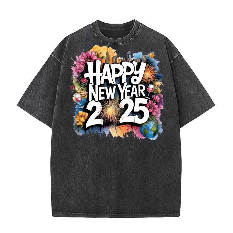 Happy new year 9 Washed T-Shirt