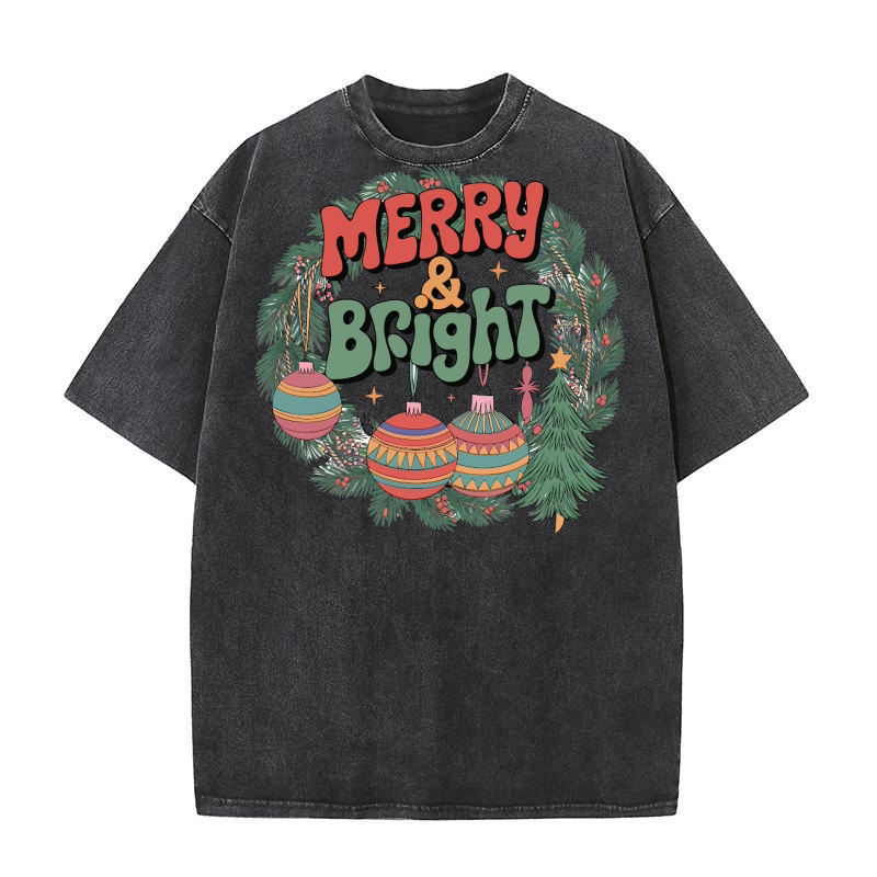 Merry & Bright 7 Washed T-Shirt