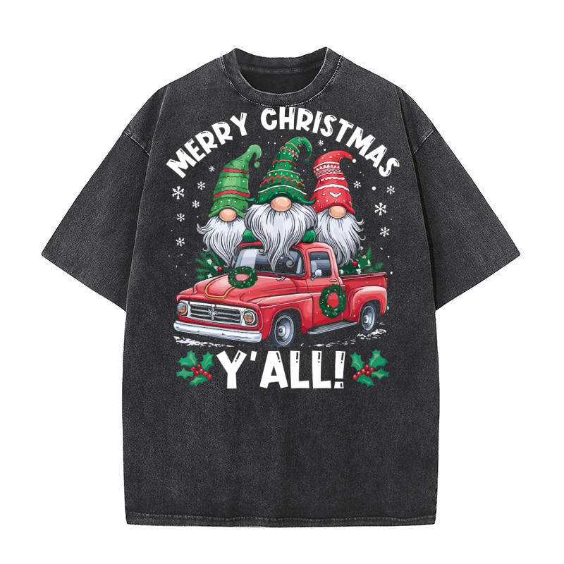 merry christmas Yall Washed T-Shirt